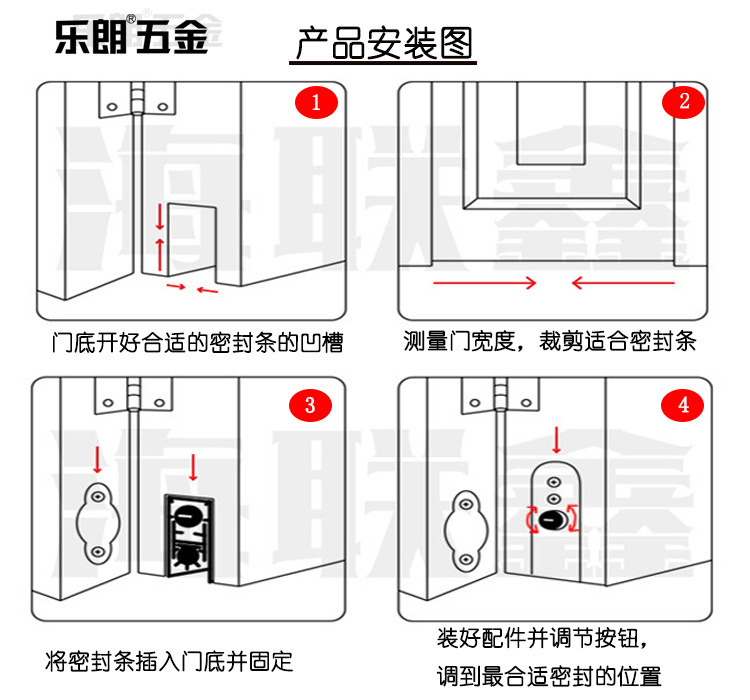 樂(lè)朗五金RDA-31 自動(dòng)門底防塵器